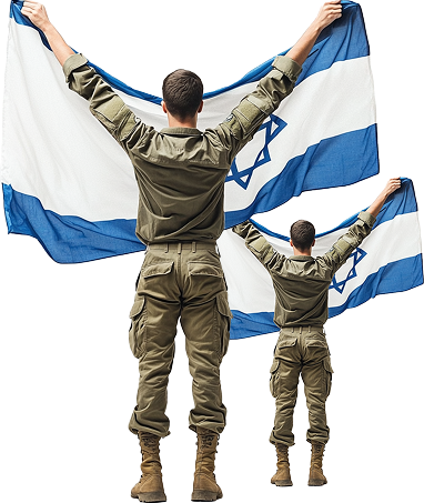 the heart is drawn to the flag